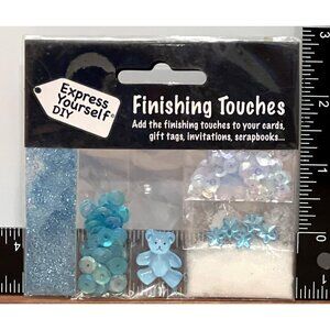 Express Yourself DIY BLUE Finishing Touches Card Scrapbook Embellishment DIYB031